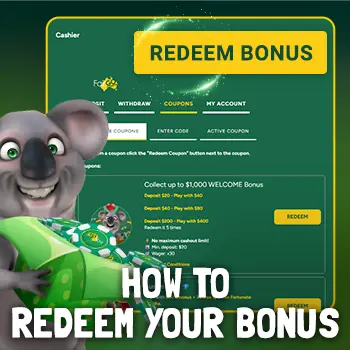 Redeeming a bonus at Fair Go Casino